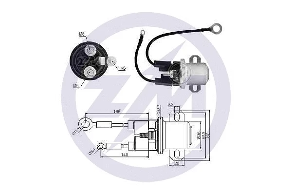 Solenoid Switch, starter (ZM2428)