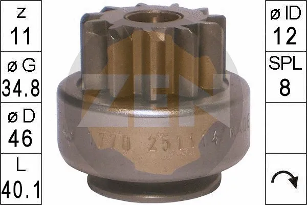 Freewheel Gear, starter (ZN1770)