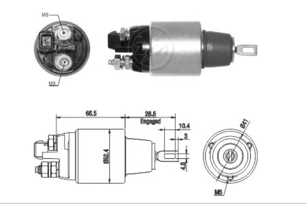 Solenoid Switch, starter (ZM1382)