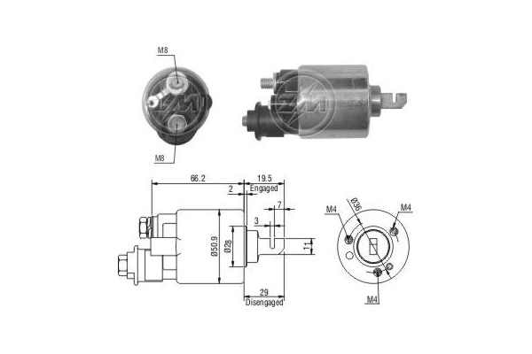 Solenoid Switch, starter (ZM609)