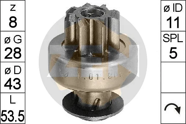 Freewheel Gear, starter (ZN0808)