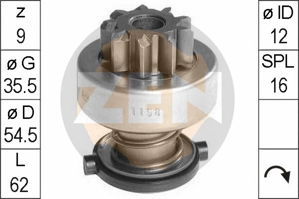 Freewheel Gear, starter (ZN1158)