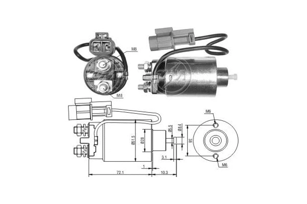 Solenoid Switch, starter (ZM794)