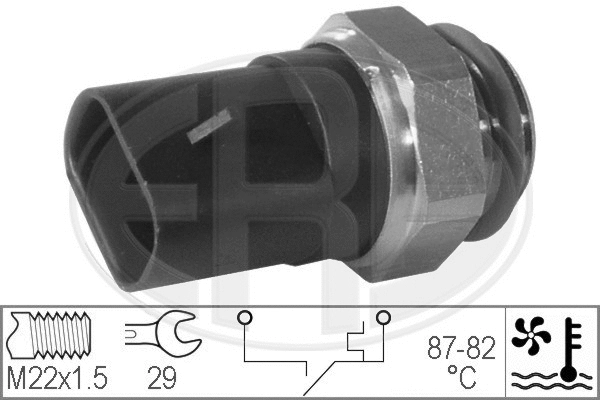 Temperature Switch, radiator fan (330197)