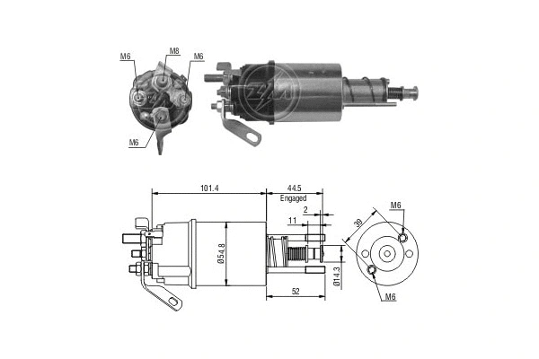 Solenoid Switch, starter (ZM610)