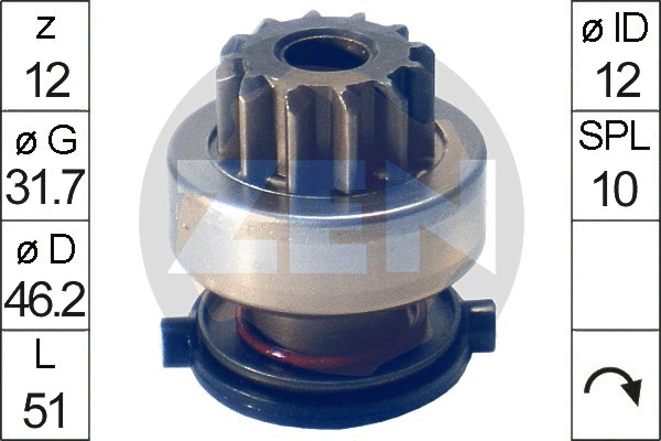 Freewheel Gear, starter (ZN1696)