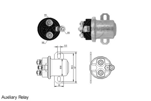 Solenoid Switch, starter (ZM3409)