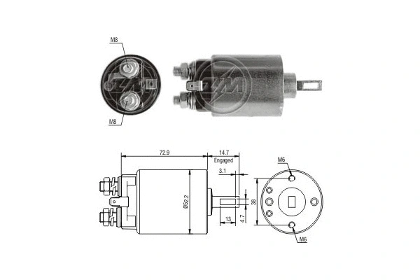 Solenoid Switch, starter (ZM782)