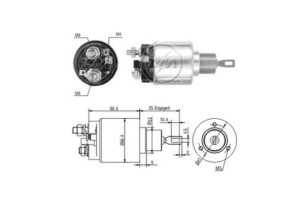 Solenoid Switch, starter (ZM2674)