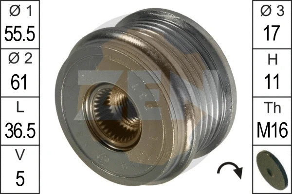 Alternator Freewheel Clutch (ZN5376)