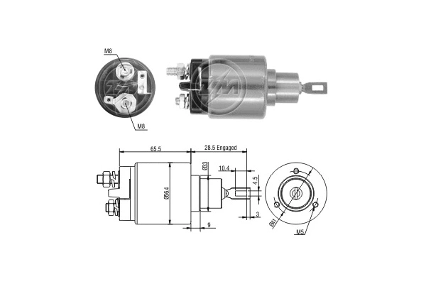 Solenoid Switch, starter (ZM2773)