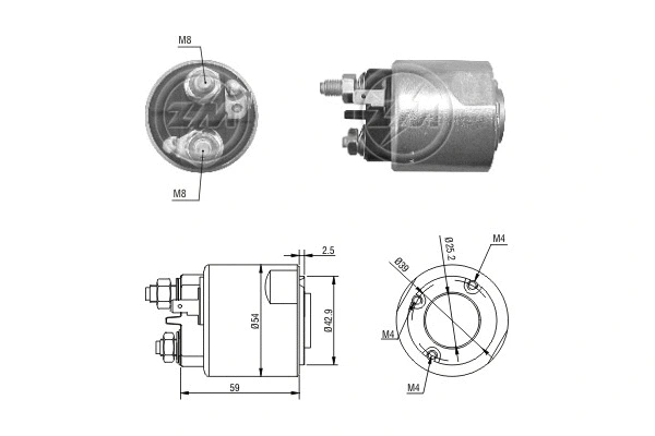 Solenoid Switch, starter (ZM2495)