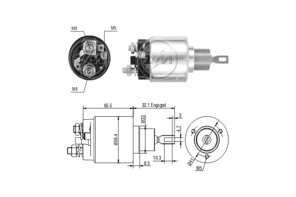 Solenoid Switch, starter (ZM672)
