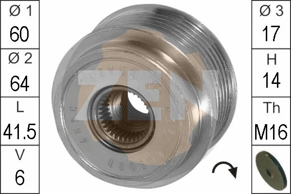 Alternator Freewheel Clutch (ZN5497)