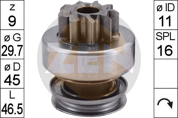 Freewheel Gear, starter (ZN1927)