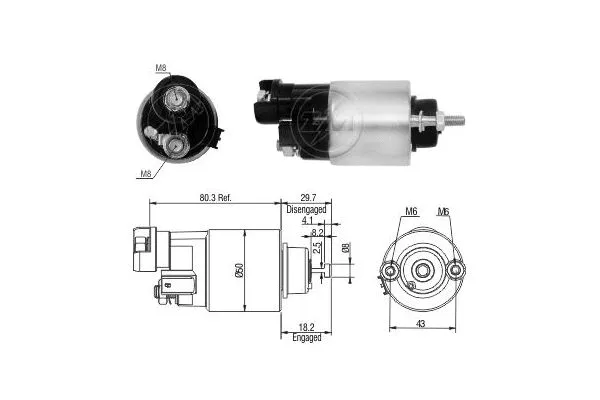 Solenoid Switch, starter (ZM7705)