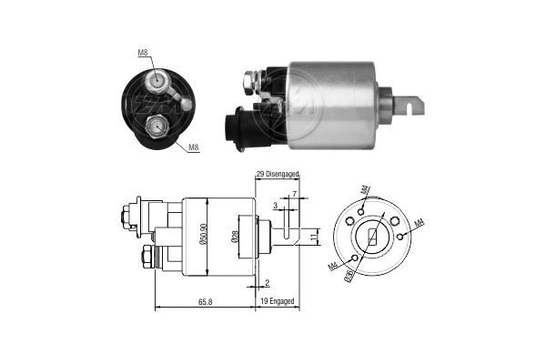Solenoid Switch, starter (ZM1608)