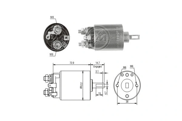 Solenoid Switch, starter (ZM787)