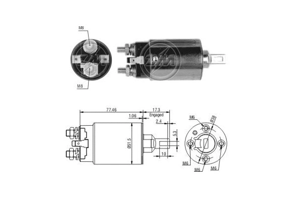 Solenoid Switch, starter (ZM692)