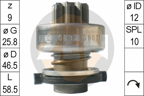 Freewheel Gear, starter (ZN0837)
