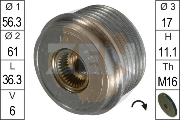 Alternator Freewheel Clutch (ZN5409)