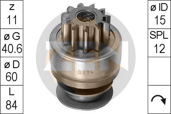Freewheel Gear, starter (ZN0894)