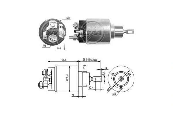 Solenoid Switch, starter (ZM2473)