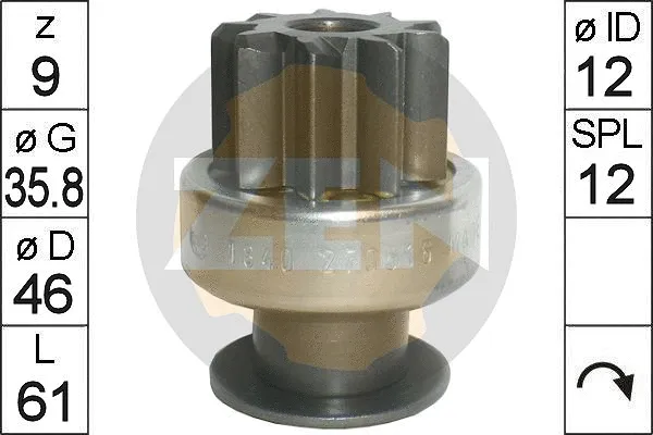 Freewheel Gear, starter (ZN1840)