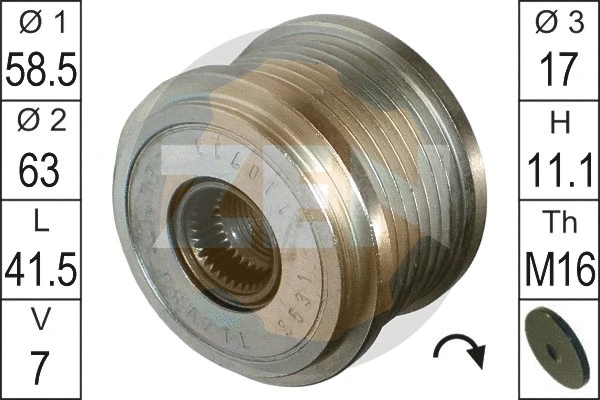 Alternator Freewheel Clutch (ZN5531)