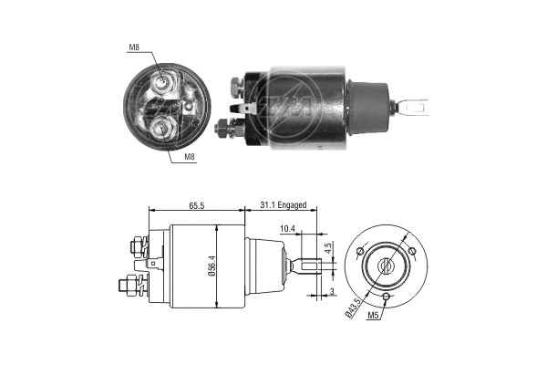 Solenoid Switch, starter (ZM975)