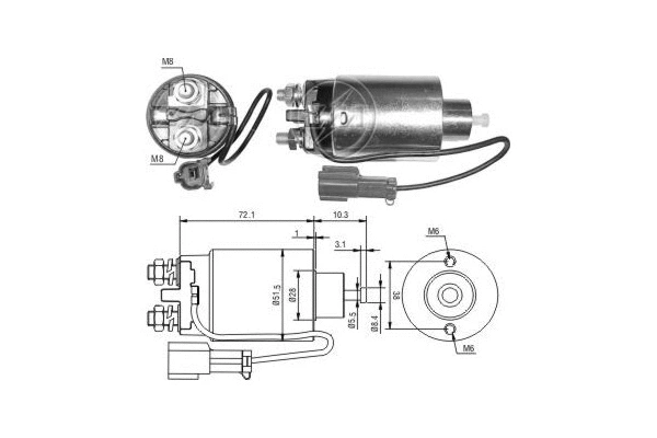 Solenoid Switch, starter (ZM792)