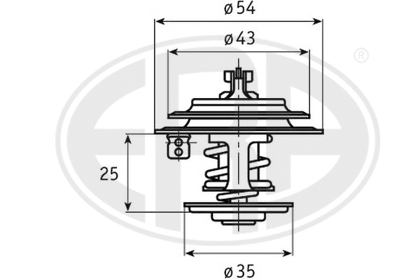 Thermostat, coolant (350310A)