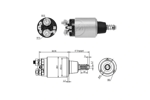 Solenoid Switch, starter (ZM4639)
