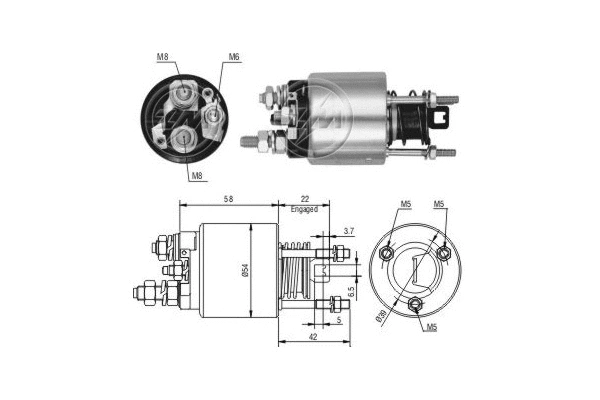 Solenoid Switch, starter (ZM7595)