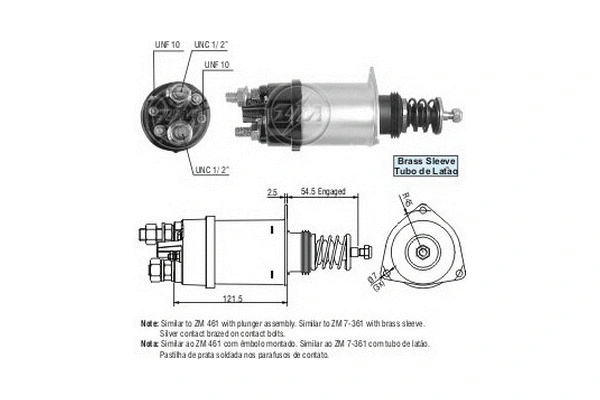 Solenoid Switch, starter (ZM361)