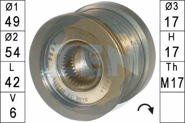 Alternator Freewheel Clutch (ZN5587)