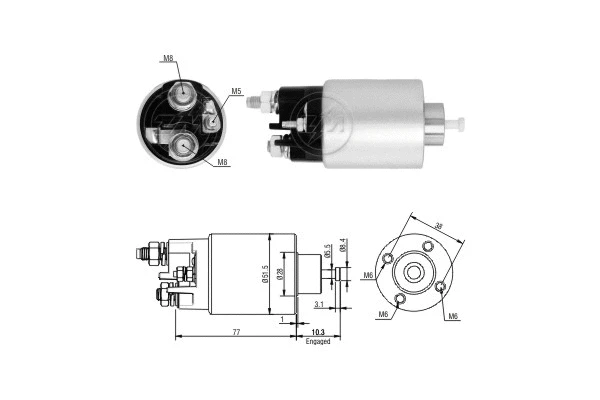 Solenoid Switch, starter (ZM6993)