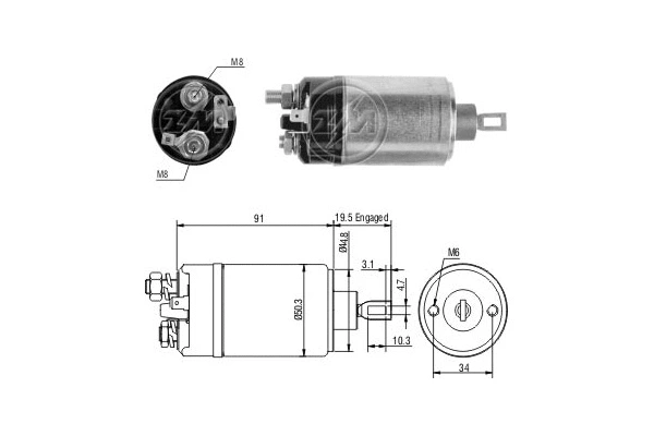 Solenoid Switch, starter (ZM521)