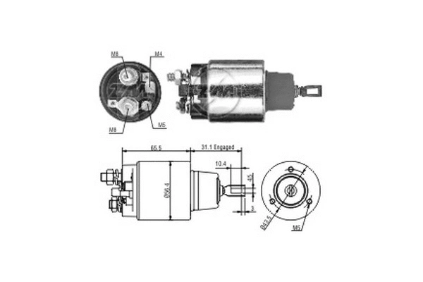 Solenoid Switch, starter (ZM772)