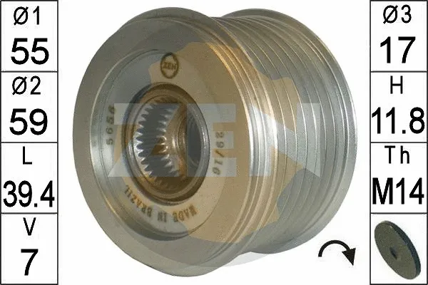 Alternator Freewheel Clutch (ZN5656)