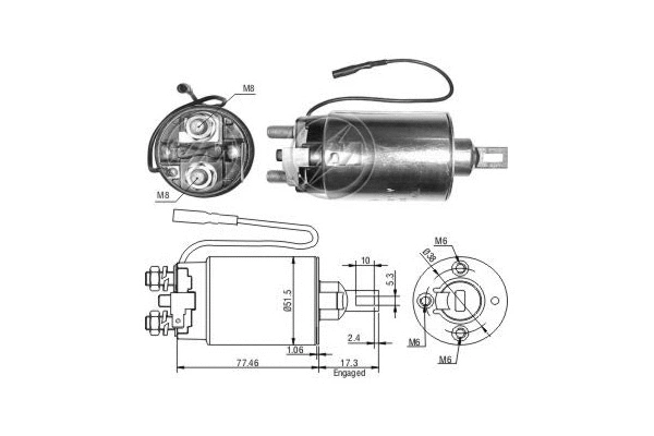 Solenoid Switch, starter (ZM796)
