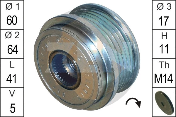 Alternator Freewheel Clutch (ZN5496)