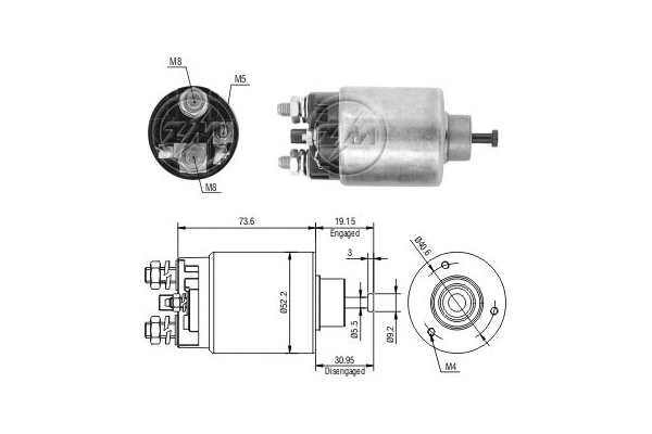 Solenoid Switch, starter (ZM860)