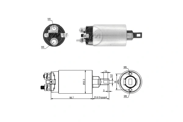 Solenoid Switch, starter (ZM1895)