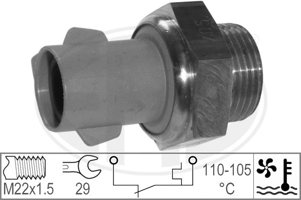 Temperature Switch, radiator fan (330591)