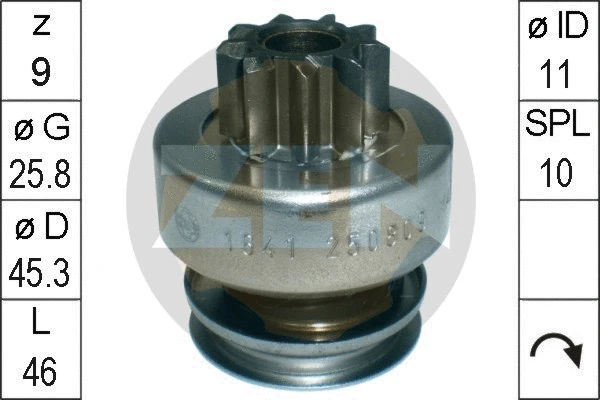 Freewheel Gear, starter (ZN1641)