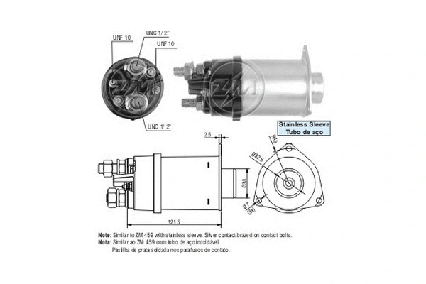 Solenoid Switch, starter (ZM7459)