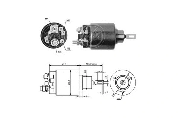 Solenoid Switch, starter (ZM2571)