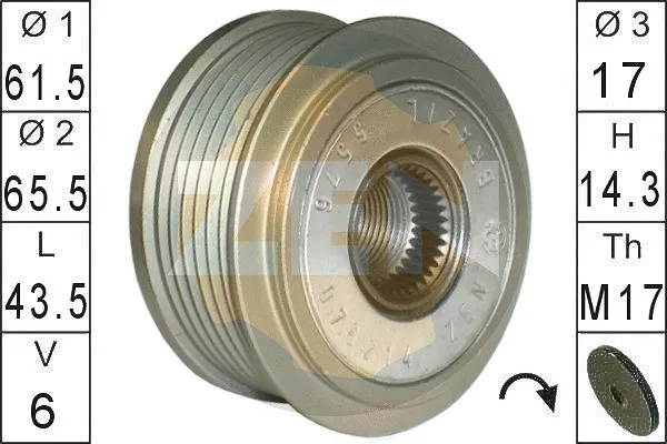 Alternator Freewheel Clutch (ZN5576)