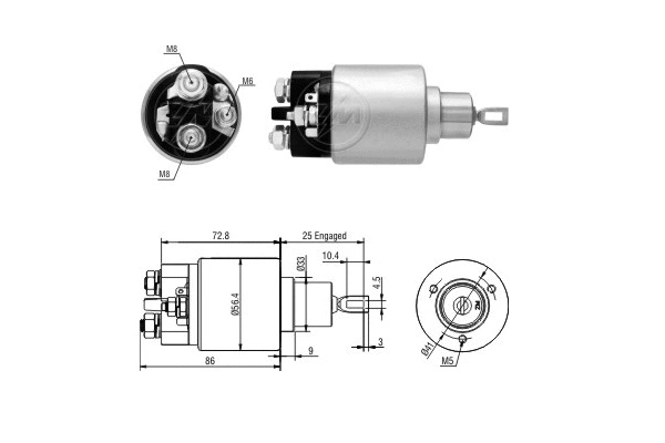 Solenoid Switch, starter (ZM5973)